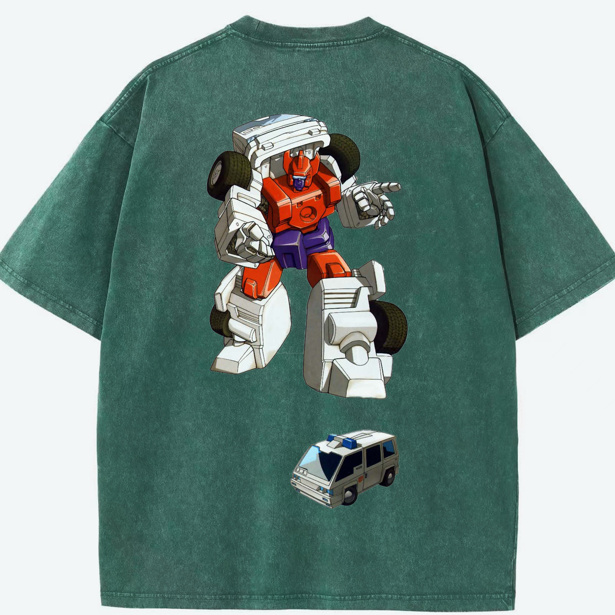 （画像用）  綿100% ヴィンテージ風 半袖Tシャツ（背面プリント）
